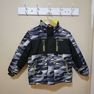 Osh Kosh B'Gosh Navy and Lime Green Boys Snow Ski Jacket and Pants Size 7